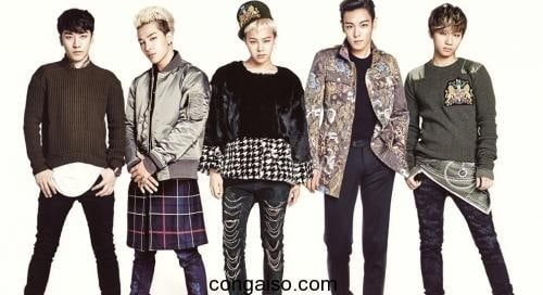 Nhóm BIGBANG với 5 thành viên từ 2006